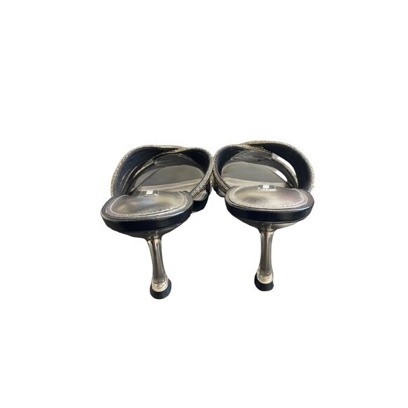 NINE WEST Women’s Dancy5 Heeled Sandals NIB Size 8.5M Black - Picture 2 of 6